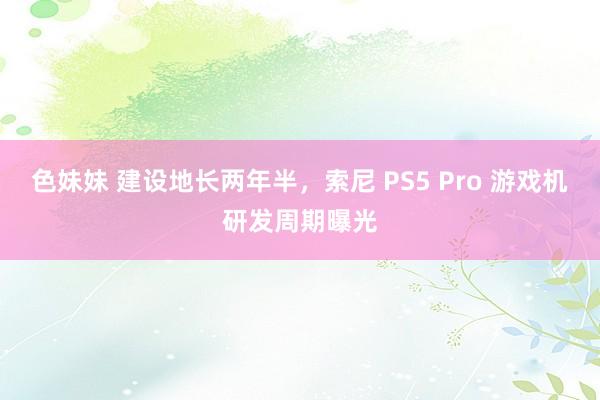 色妹妹 建设地长两年半，索尼 PS5 Pro 游戏机研发周期曝光