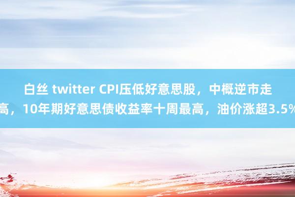 白丝 twitter CPI压低好意思股，中概逆市走高，10年期好意思债收益率十周最高，油价涨超3.5%