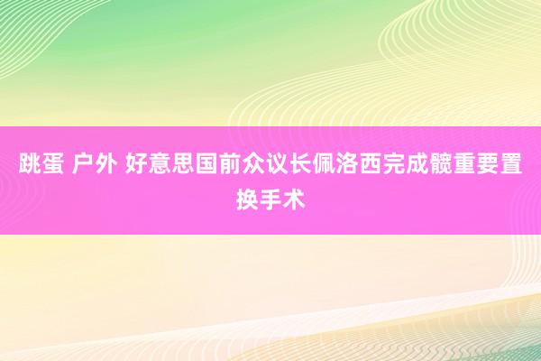 跳蛋 户外 好意思国前众议长佩洛西完成髋重要置换手术