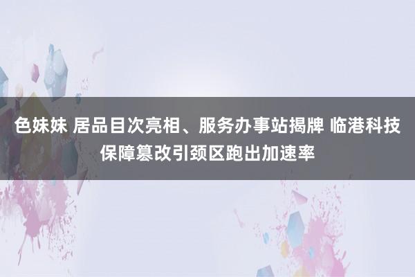 色妹妹 居品目次亮相、服务办事站揭牌 临港科技保障篡改引颈区跑出加速率