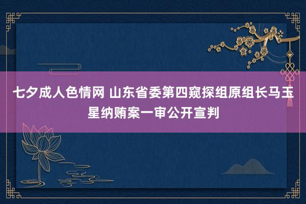 七夕成人色情网 山东省委第四窥探组原组长马玉星纳贿案一审公开宣判