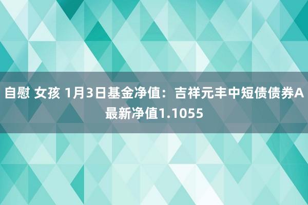 自慰 女孩 1月3日基金净值：吉祥元丰中短债债券A最新净值1.1055