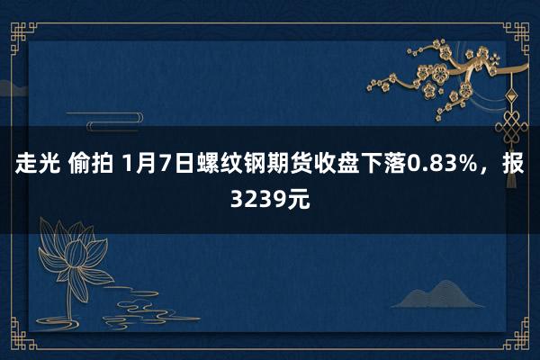 走光 偷拍 1月7日螺纹钢期货收盘下落0.83%，报3239元