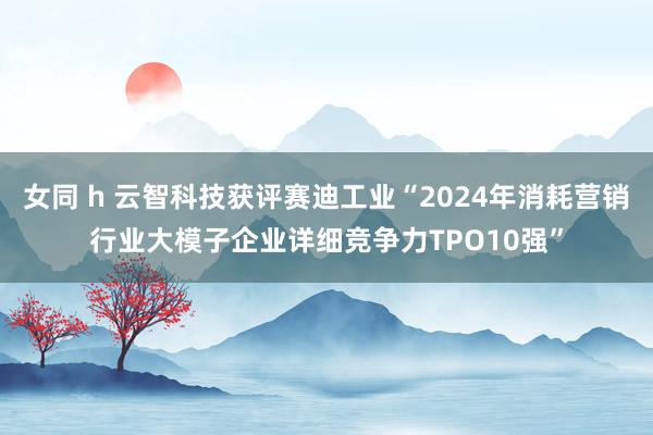 女同 h 云智科技获评赛迪工业“2024年消耗营销行业大模子企业详细竞争力TPO10强”