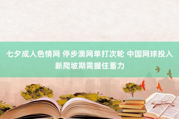 七夕成人色情网 停步澳网单打次轮 中国网球投入新爬坡期需握住蓄力