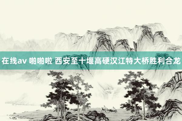 在线av 啪啪啦 西安至十堰高硬汉江特大桥胜利合龙